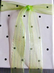 Mint Sheer Shimmery Corsage Ribbon